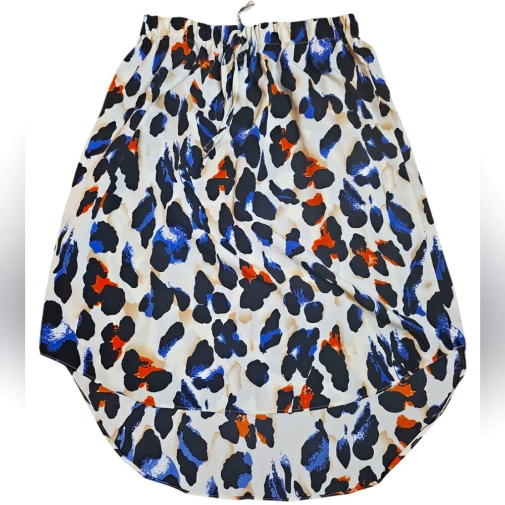 SHEIN Brown and Black Bubble Midi High Low Skirt 1X